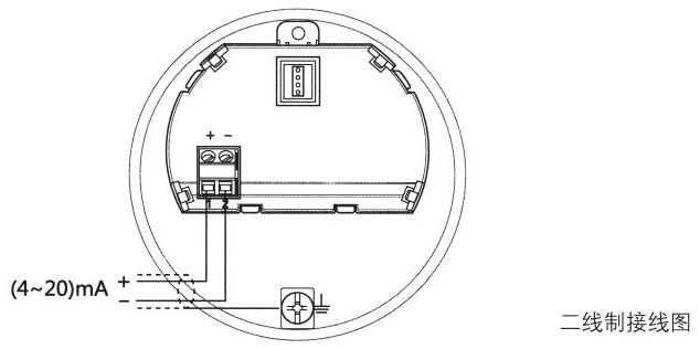 高温喇叭天线雷达物位计接线图(二线制)